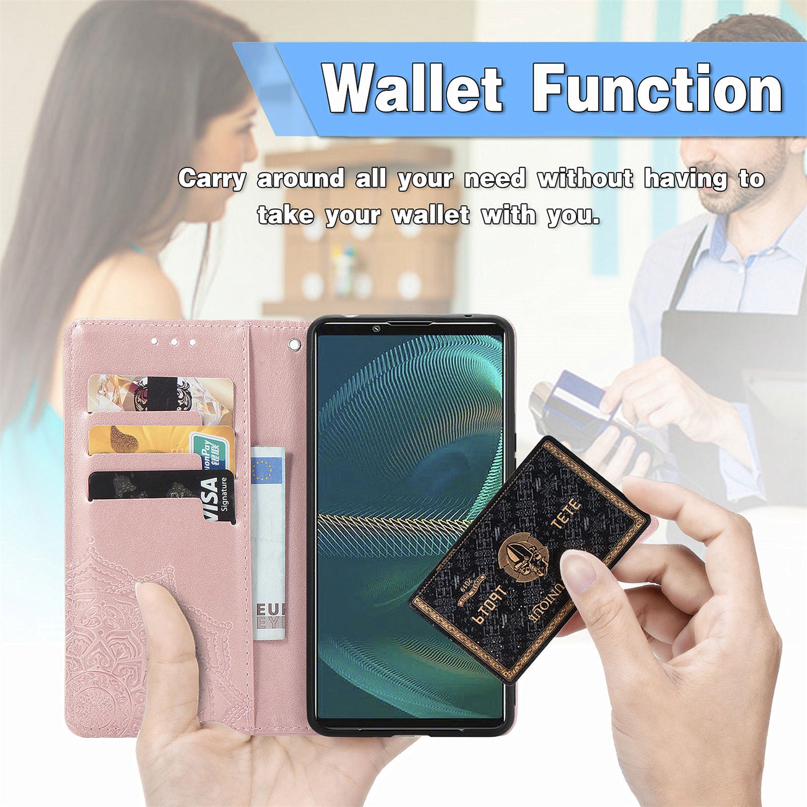 For Sony Xperia 5 IV 5G Embossed Mandala Pattern Phone Cover Shell Magnetic Clasp Wallet Stand Function PU Leather Flip Phone Case For Sony Xperia 5 IV 5G Embossed Mandala Pattern Phone Cover Shell Magnetic Clasp Wallet Stand Function PU Leather Flip Phone Case